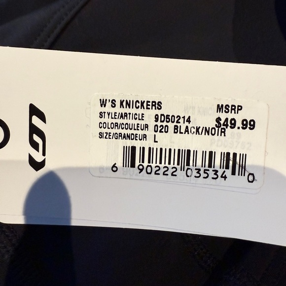 Garneau Cycling Knicker Women Size Large Black Padded Compression Pants NWT NEW - Picture 4 of 4